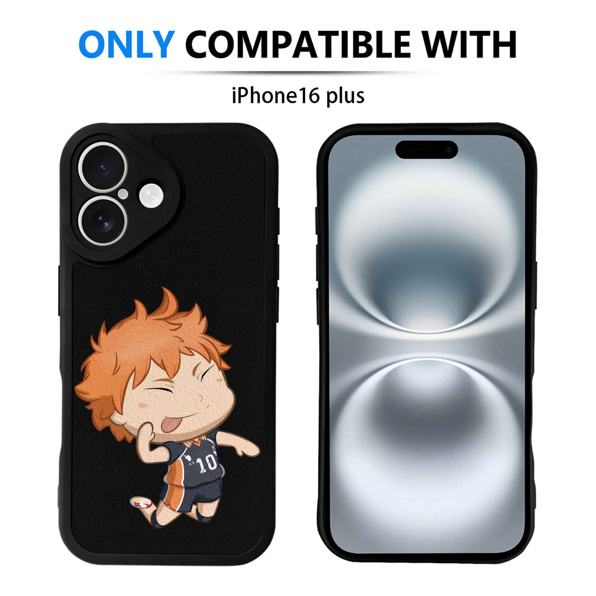 （画像用） ハイキュー!! Haikyu!! 【iPhone 16シリーズ対応】シリコンスマホケース（レザー調） 材質：シリコン